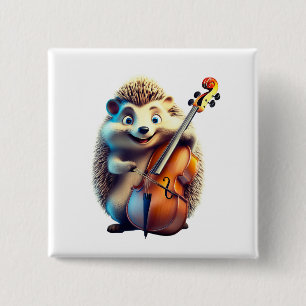 Badge Carré 5 Cm Caricature, Dessin animé, Illustration Un musical
