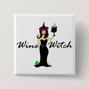 Badge Carré 5 Cm Carré de sorcière de vin