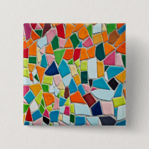 Badge Carré 5 Cm Carreaux de mosaïque