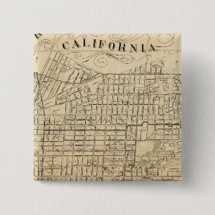 Badge Carré 5 Cm Carte de Berkeley, Californie