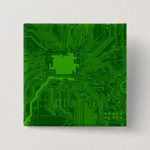 Badge Carré 5 Cm Carte de circuit