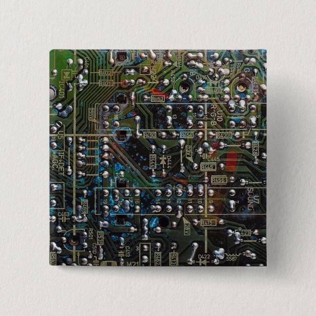 Badge Carré 5 Cm Carte de circuit (Devant)