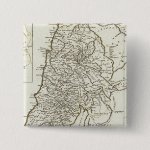 Badge Carré 5 Cm Carte de la Palestine