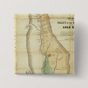 Badge Carré 5 Cm Carte de la Vallée de Sacramento
