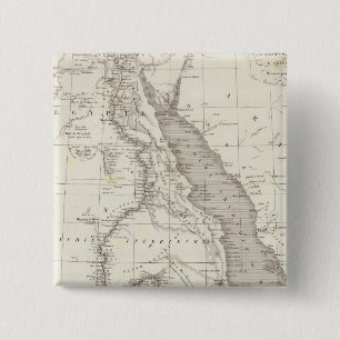 Badge Carré 5 Cm Carte de l'Afrique de l'Est