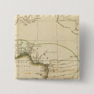 Badge Carré 5 Cm Carte de l'Afrique de l'Ouest