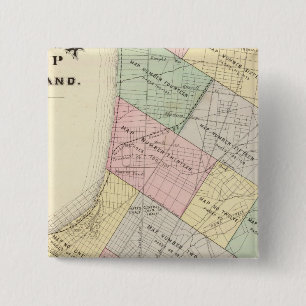 Badge Carré 5 Cm Carte de l'indice Oakland