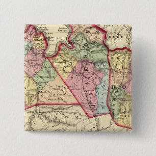 Badge Carré 5 Cm Carte des comtés de Mason, Jackson et Roane