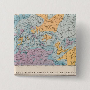 Badge Carré 5 Cm Carte des pluies allemandes