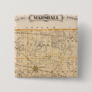 Badge Carré 5 Cm Carte du comté de Marshall