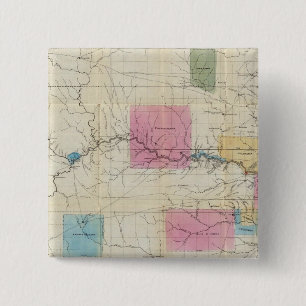 Badge Carré 5 Cm Carte du Kansas oriental