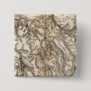 Badge Carré 5 Cm Carte du Morvan Atlas