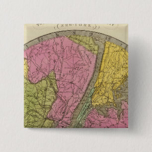 Badge Carré 5 Cm Carte du pays
