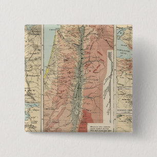 Badge Carré 5 Cm Carte du Tieflander Atlas