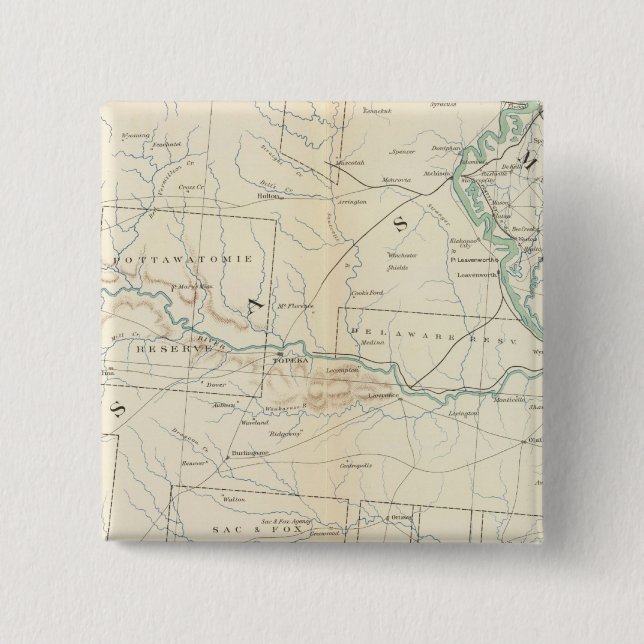 Badge Carré 5 Cm Carte Gén XXVI (Devant)