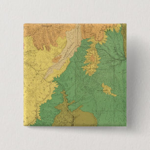 Badge Carré 5 Cm Carte Géologique Des Terrasses Mésozoïques