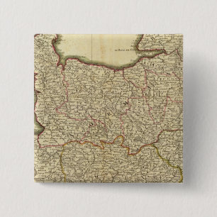 Badge Carré 5 Cm Carte historique de France