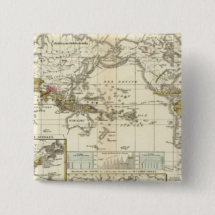 Badge Carré 5 Cm Carte mondiale des maladies