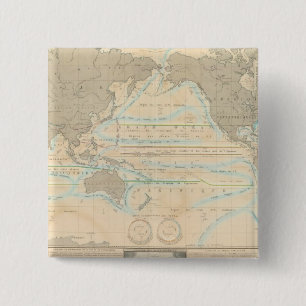 Badge Carré 5 Cm Carte mondiale du climat