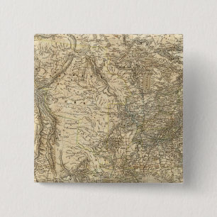 Badge Carré 5 Cm Carte nord-américaine