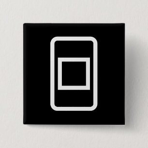 Badge Carré 5 Cm Carte Zener Carré creux