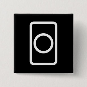 Badge Carré 5 Cm Carte Zener   Cercle creux