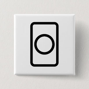 Badge Carré 5 Cm Carte Zener   Cercle creux