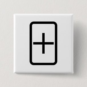 Badge Carré 5 Cm Carte Zener Connexion Plus