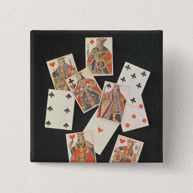 Badge Carré 5 Cm Cartes de jeu (Devant)
