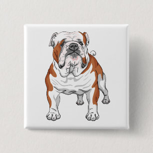 Badge Carré 5 Cm Cartoon Chiot Amoureux des chiens Cadeaux mignonne