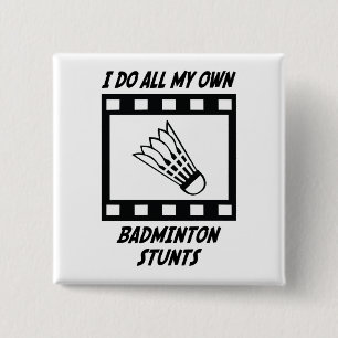 Badge Carré 5 Cm Cascades de badminton
