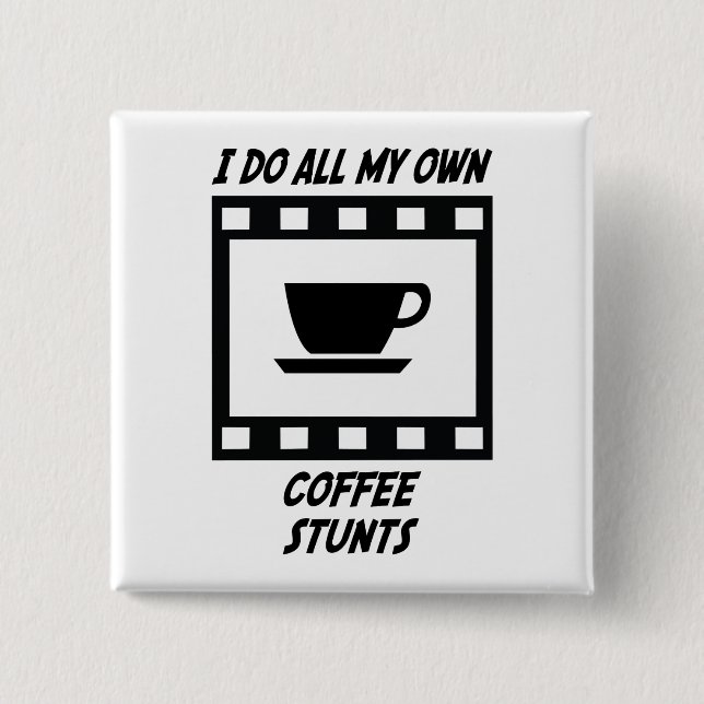 Badge Carré 5 Cm Cascades de café (Devant)