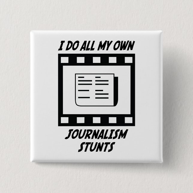 Badge Carré 5 Cm Cascades de journalisme (Devant)