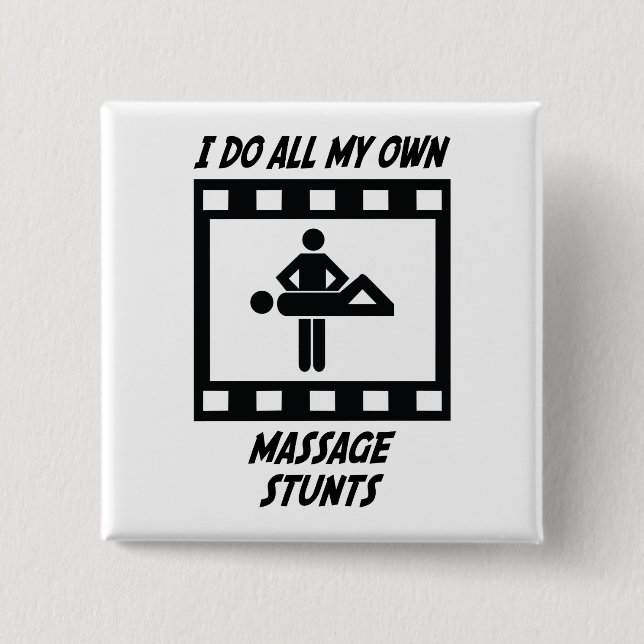 Badge Carré 5 Cm Cascades de massage (Devant)