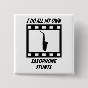 Badge Carré 5 Cm Cascades de saxophone