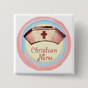 Badge Carré 5 Cm Casquette chrétienne