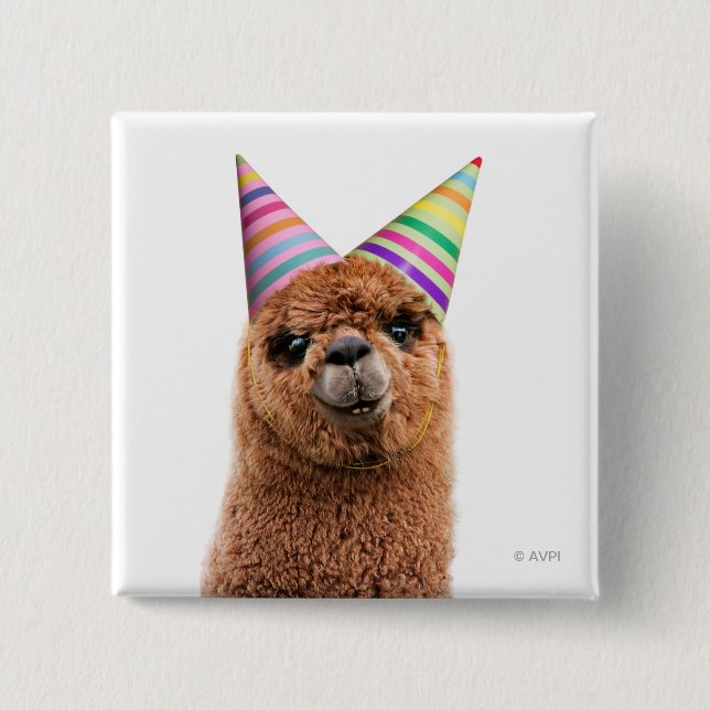 Badge Carré 5 Cm Casquettes du parti Alpaca (Devant)