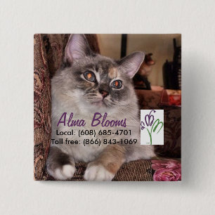 Badge Carré 5 Cm Cat