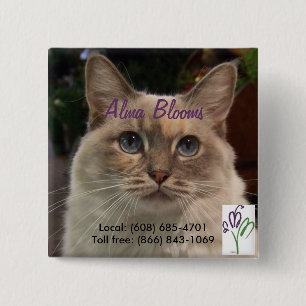 Badge Carré 5 Cm Cat