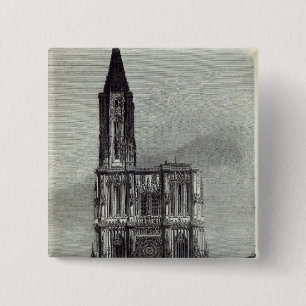 Badge Carré 5 Cm Cathédrale de Strasburg