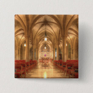 Badge Carré 5 Cm Cathédrale nationale de Washington Bethlehem Chape