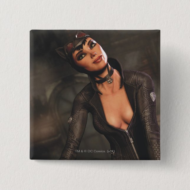 Badge Carré 5 Cm Catwoman 1 (Devant)