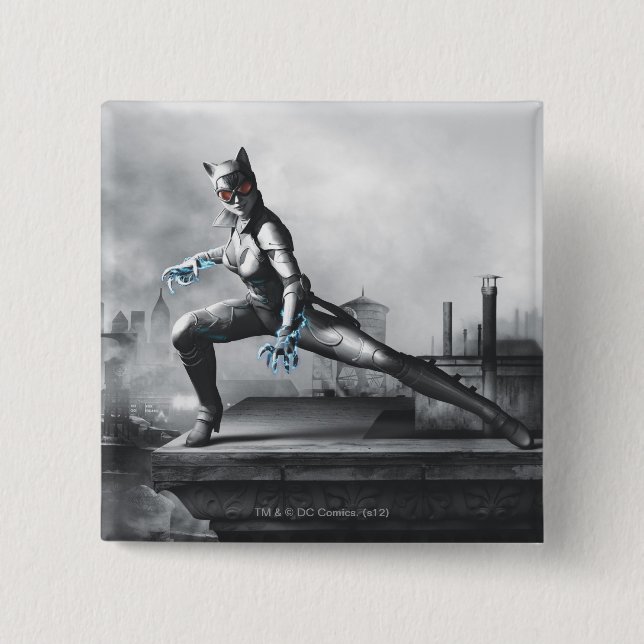 Badge Carré 5 Cm Catwoman - Lightning (Devant)