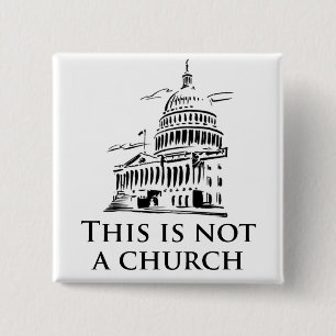 Badge Carré 5 Cm ce n'est pas une église