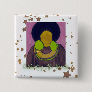 Badge Carré 5 Cm Célébrer la beauté africaine