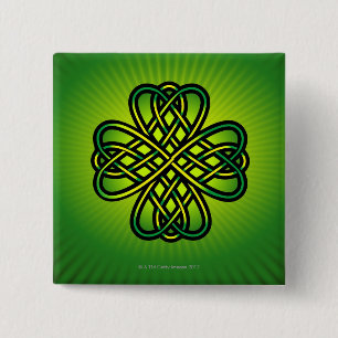 Badge Carré 5 Cm Céleste noeud sur feu vert