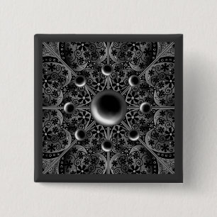 Badge Carré 5 Cm Céramique noir