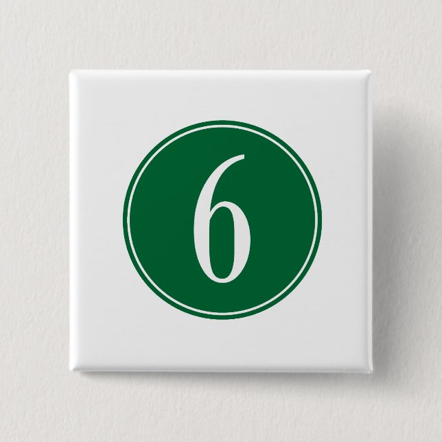 Badge Carré 5 Cm Cercle #6 vert (Devant)