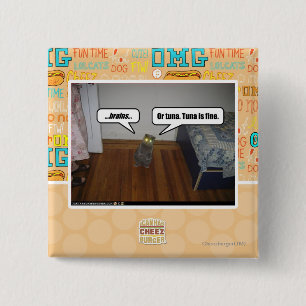 Badge Carré 5 Cm cerveaux