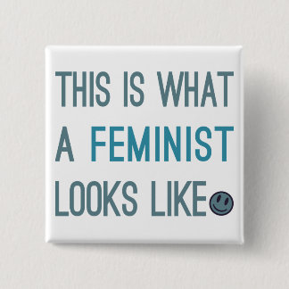 Badge Carré 5 Cm C'est ce que ressemble un féministe à des poupées
